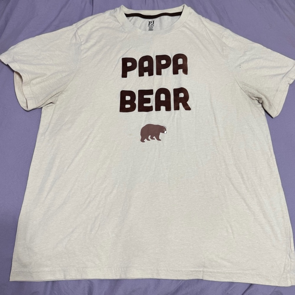 Papa Bear Graphic Men's T-Shirt - White